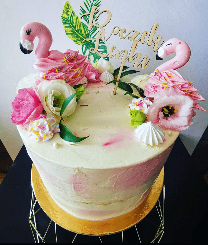 Delicate Flamingo Cake