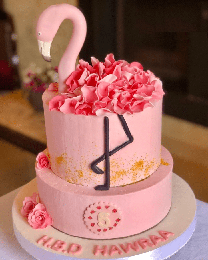 Delightful Flamingo Cake