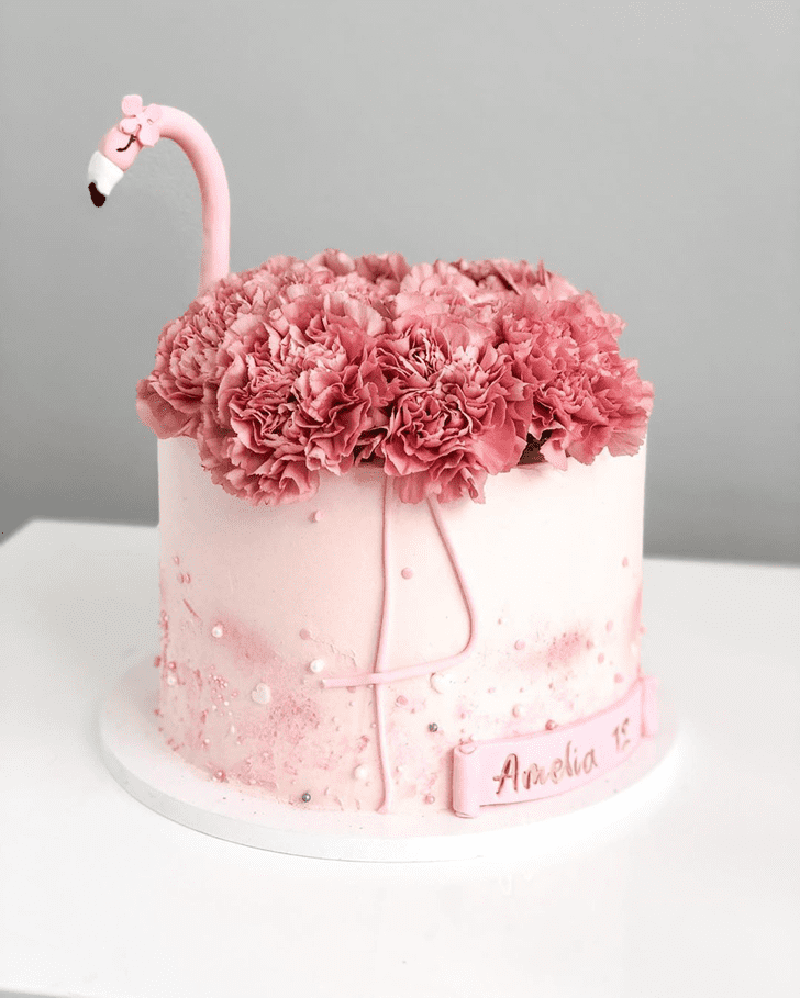 Mesmeric Flamingo Cake