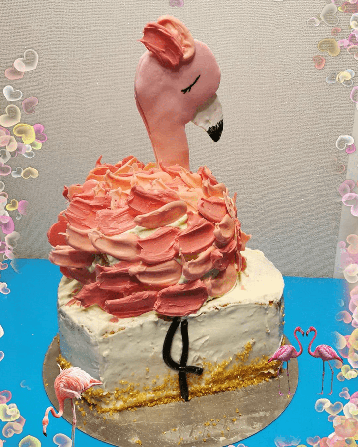 Wonderful Flamingo Cake Design