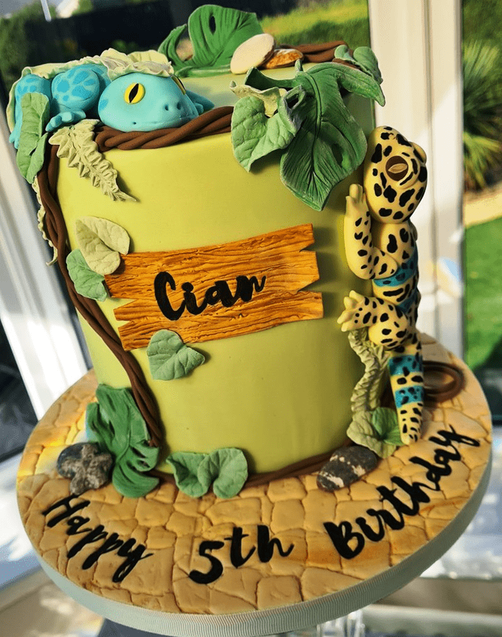 Delicate Gecko  Cake