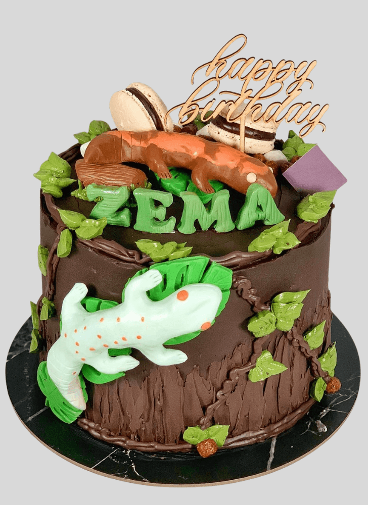 Dazzling Gecko  Cake