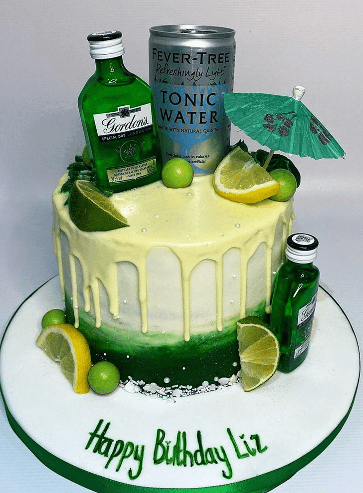 Pretty Gin And Tonic Cake