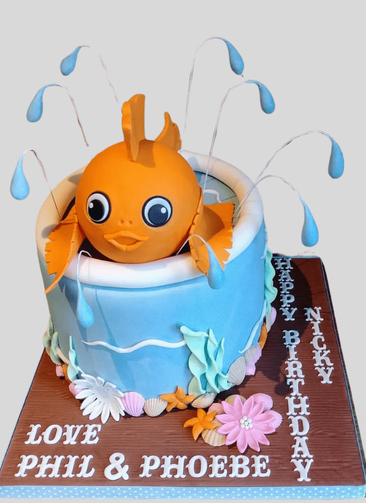 Delightful Goldfish Cake