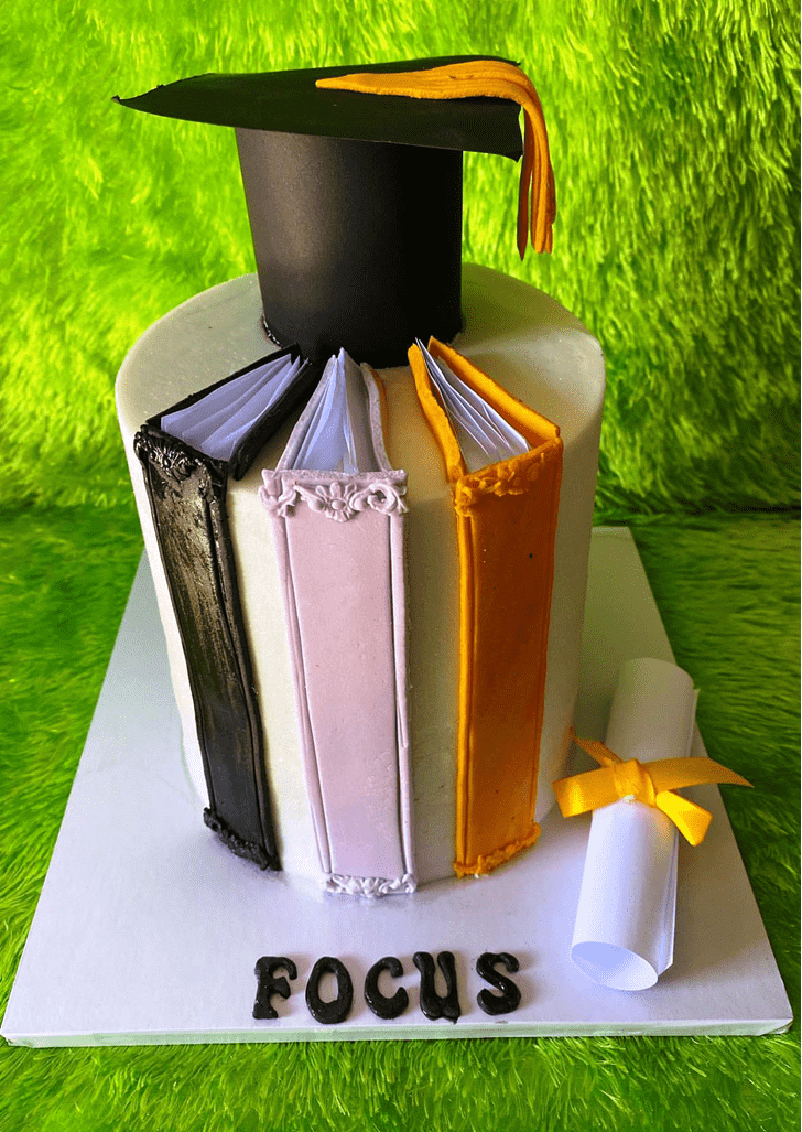 Resplendent Graduation Cake