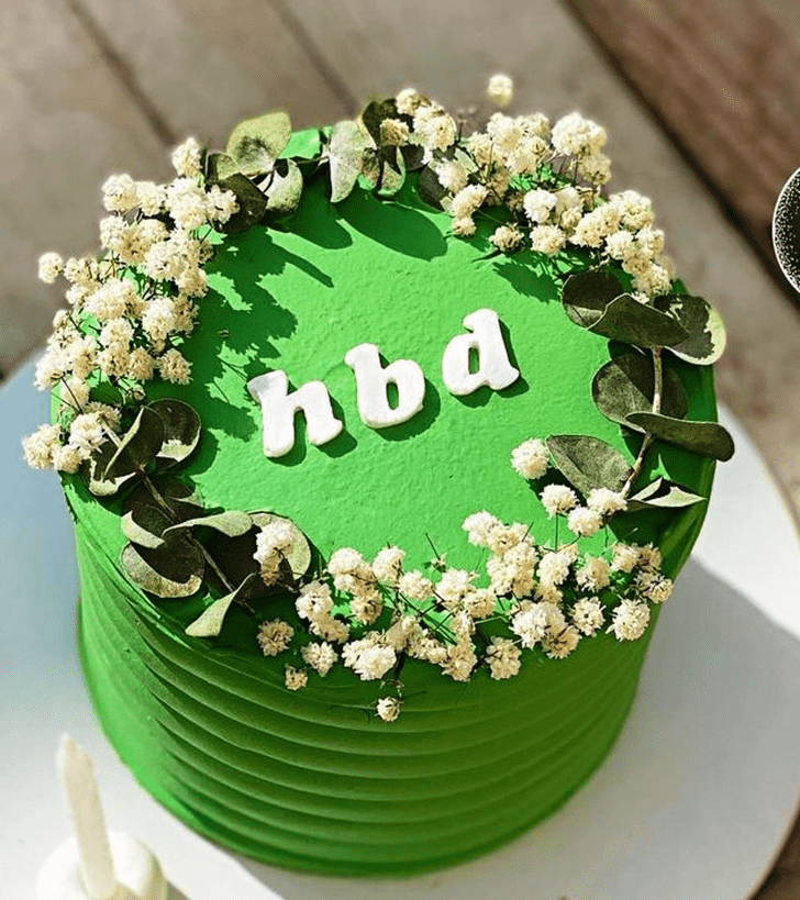 Olive Green and White for a birthday celebration!🌿 Layers of our salted  caramel cream cake coated in this gradient buttercream finish… | Instagram