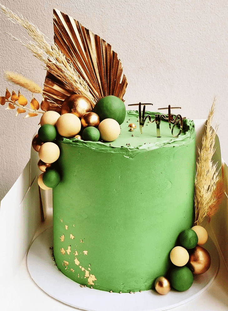 Classy Green Cake