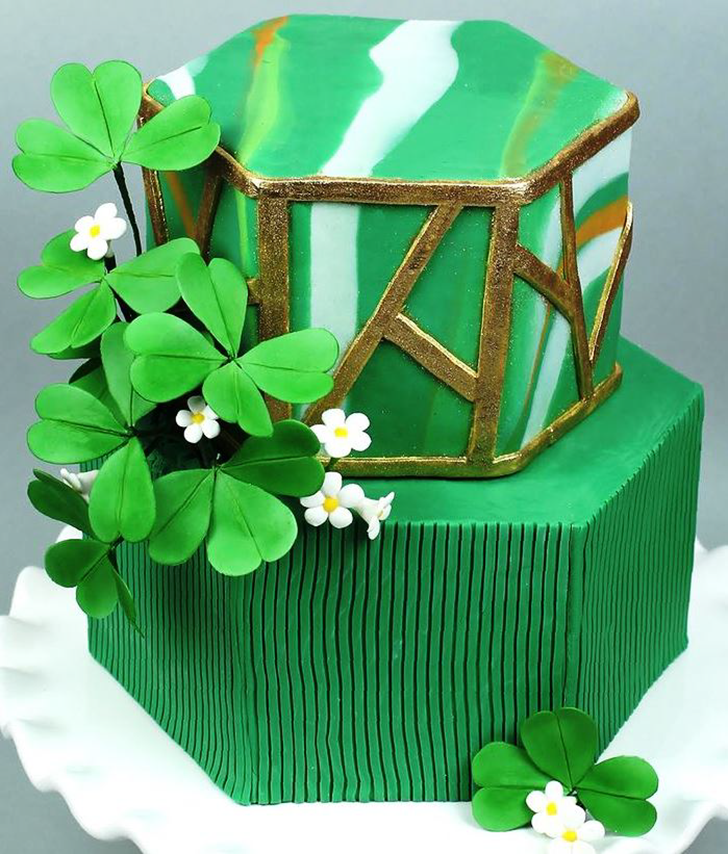 Shapely Green Cake