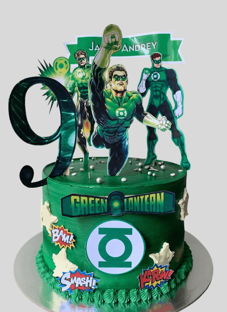Superb Green Lantern Cake