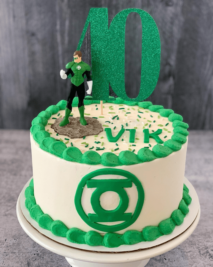 Comely Green Lantern Cake