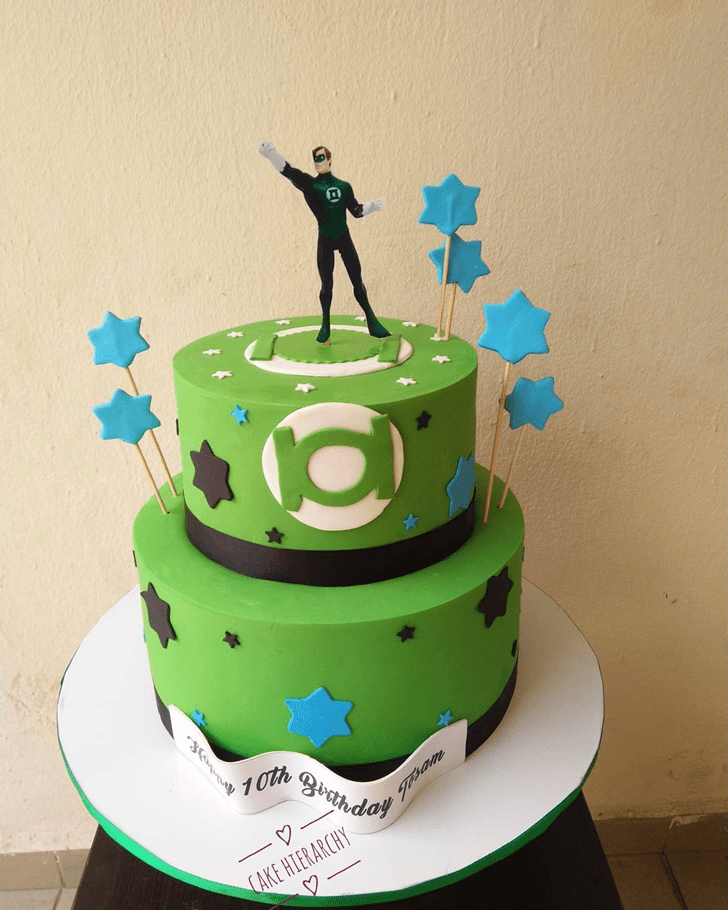 Dazzling Green Lantern Cake