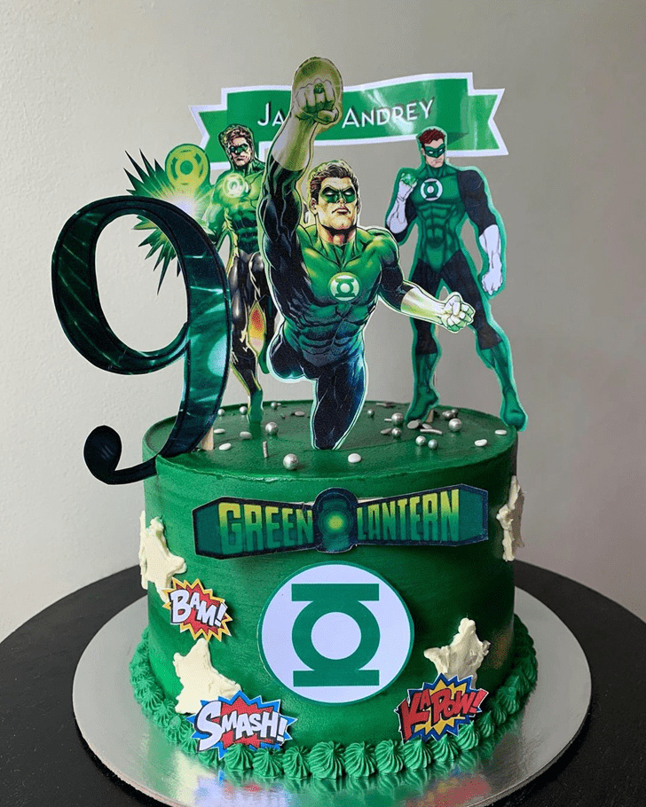 Inviting Green Lantern Cake