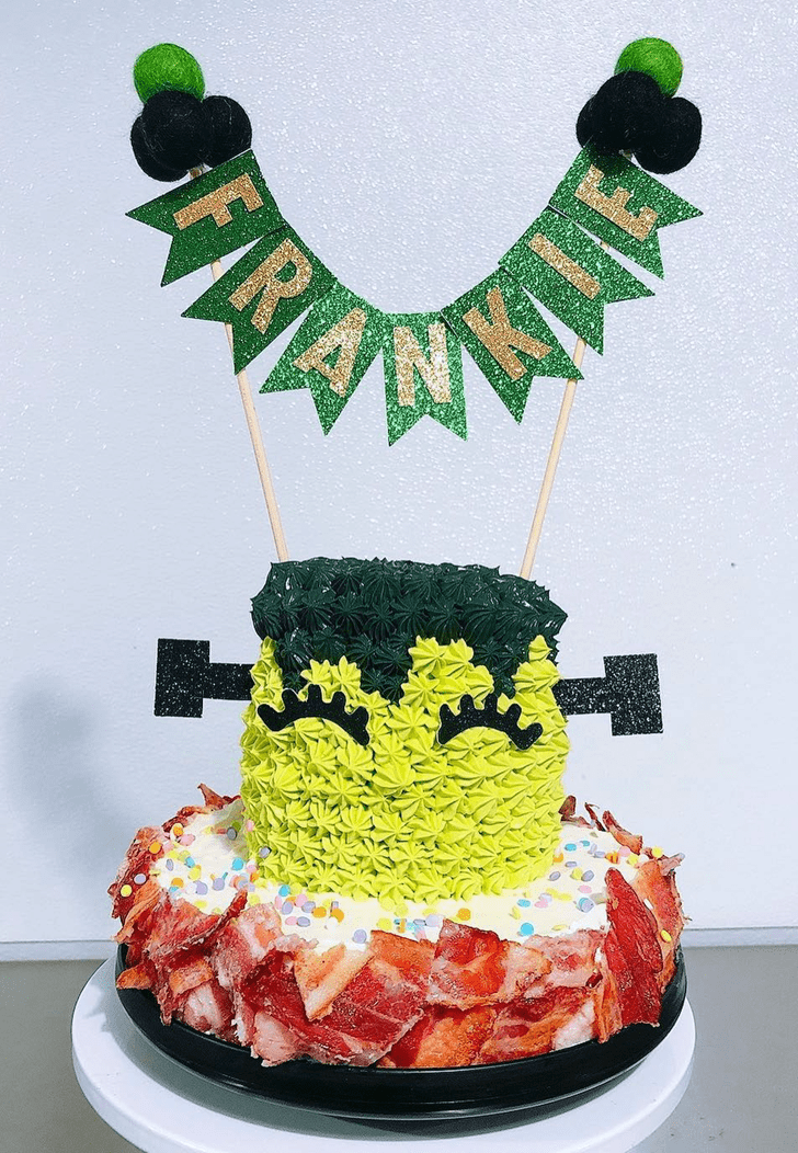 Admirable Green Monster Cake Design