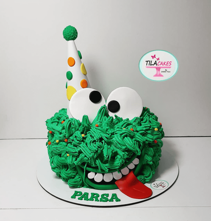 Adorable Green Monster Cake