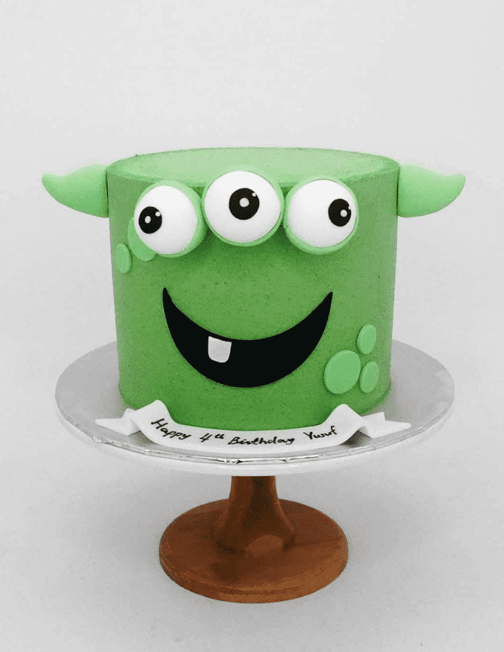Charming Green Monster Cake