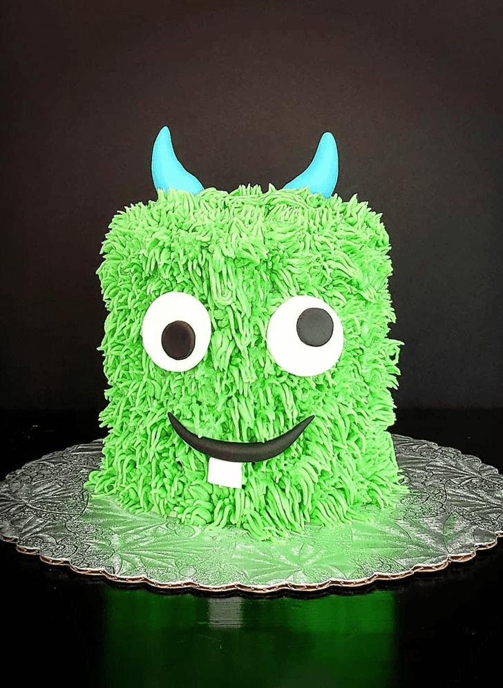 Cute Green Monster Cake
