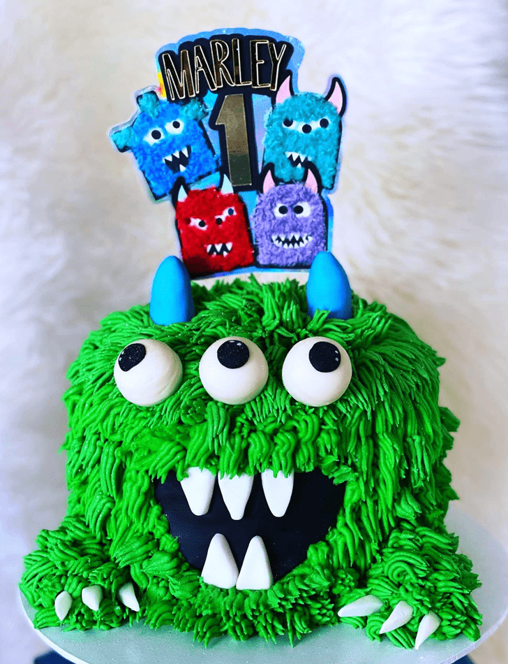 Dazzling Green Monster Cake