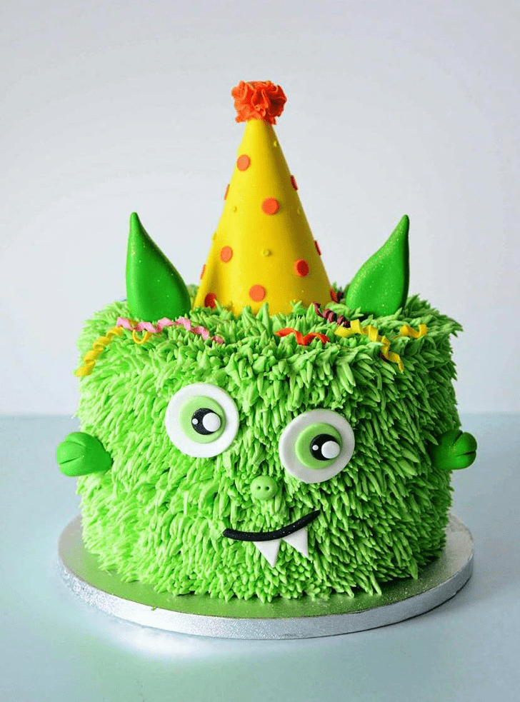 Delicate Green Monster Cake