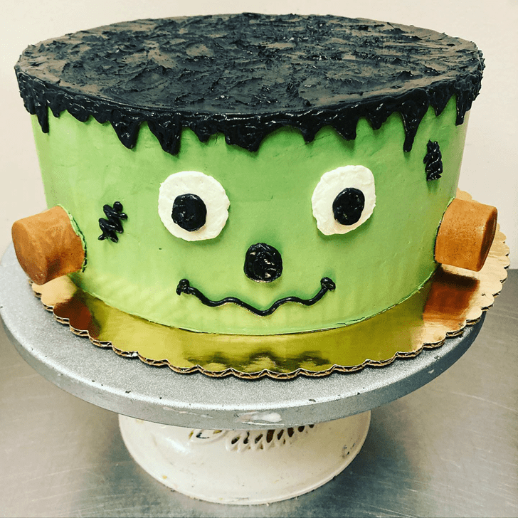 Pretty Green Monster Cake