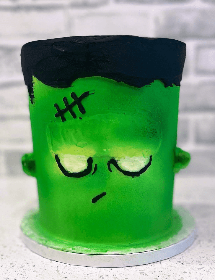 Shapely Green Monster Cake
