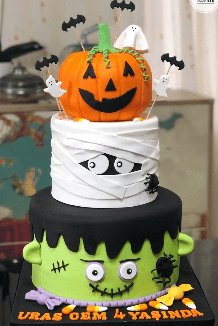 Shapely Halloween Cake