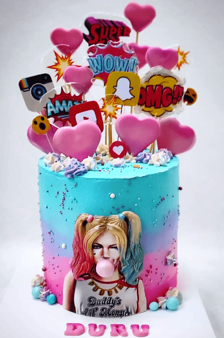 Fascinating Harley Quinn Cake