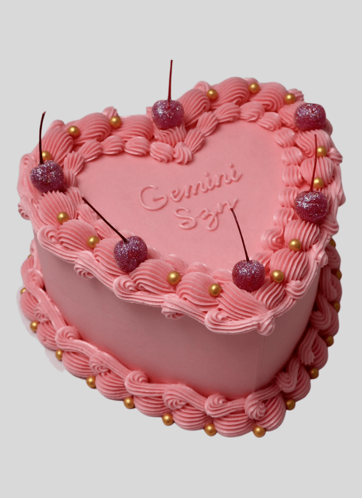 Adorable Heart Cake