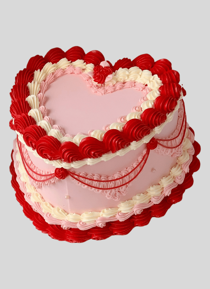 Appealing Heart Cake