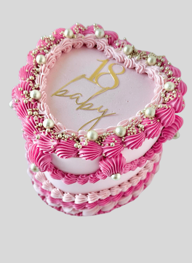 Graceful Heart Cake