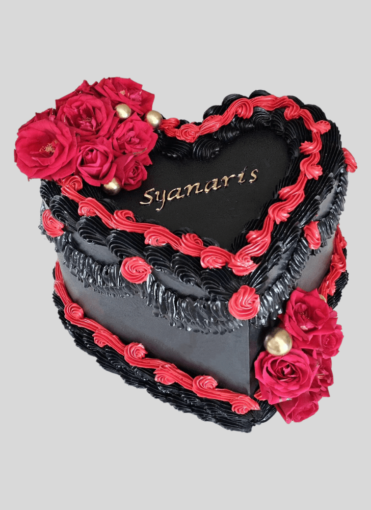 Inviting Heart Cake