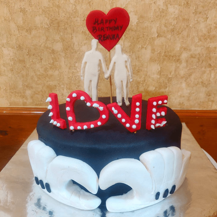 Graceful Heart Cake