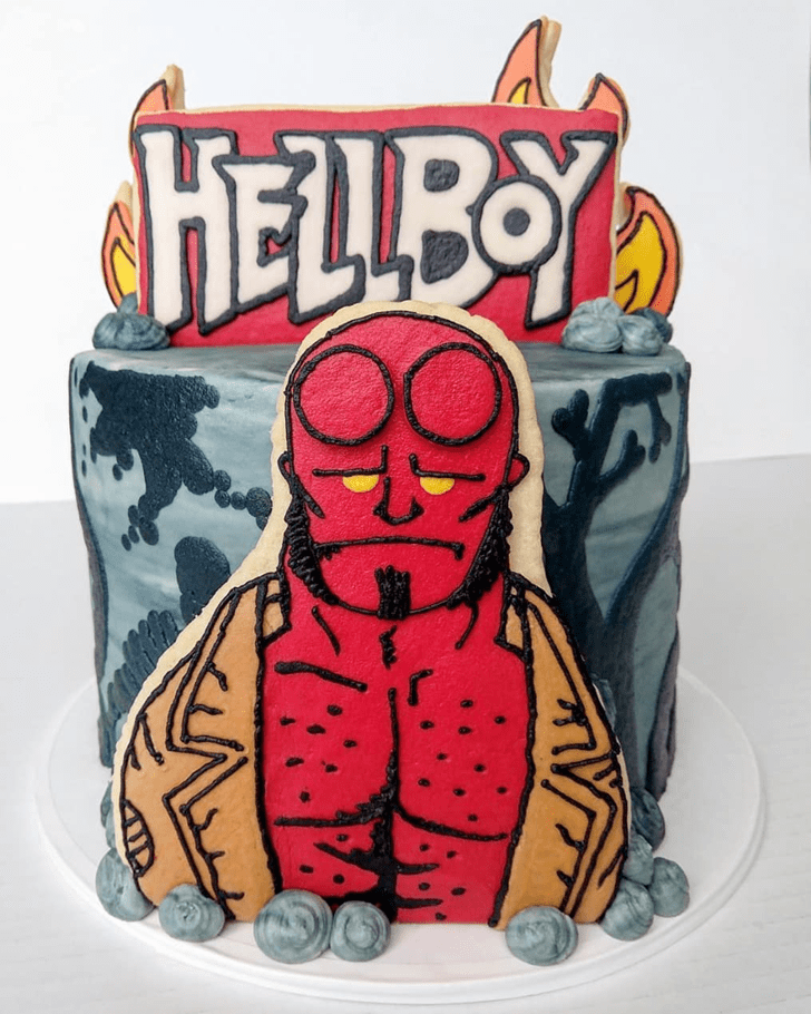 Angelic Hellboy Cake