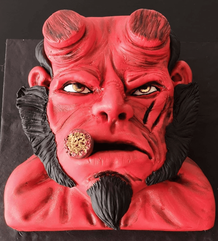 Charming Hellboy Cake
