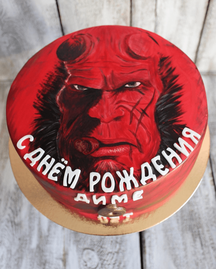Classy Hellboy Cake