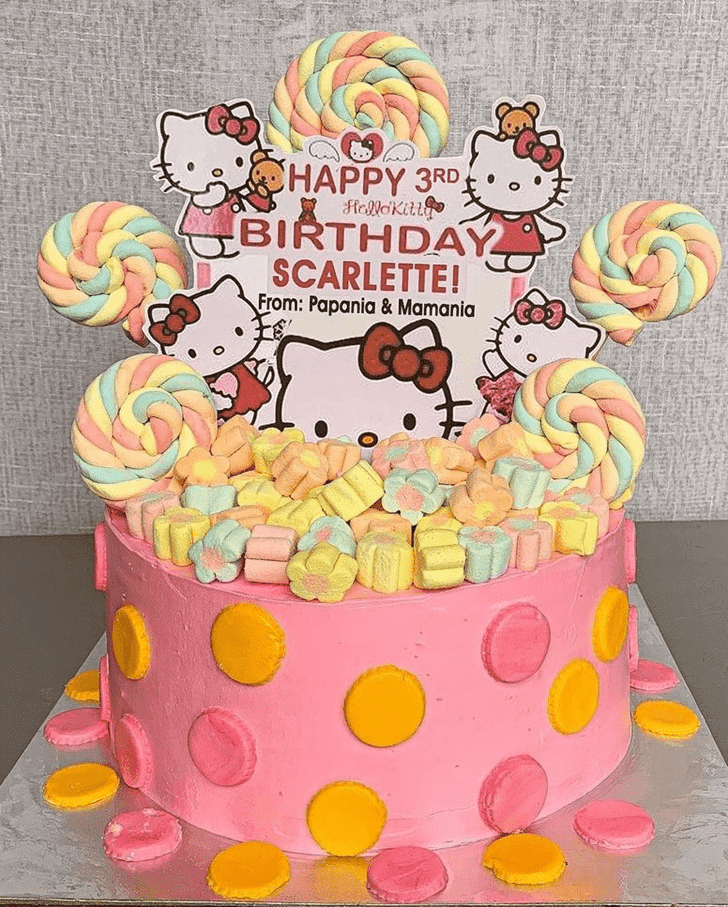 Beauteous Hello Kitty Cake