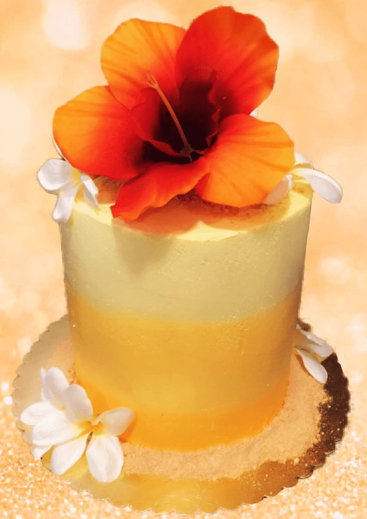 Appealing Hibiscus Flower Cake