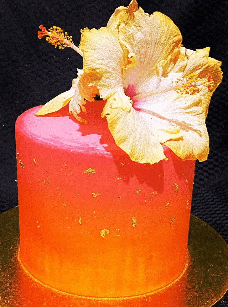 Dazzling Hibiscus Flower Cake