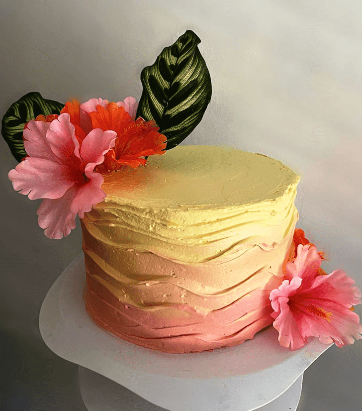 Divine Hibiscus Flower Cake