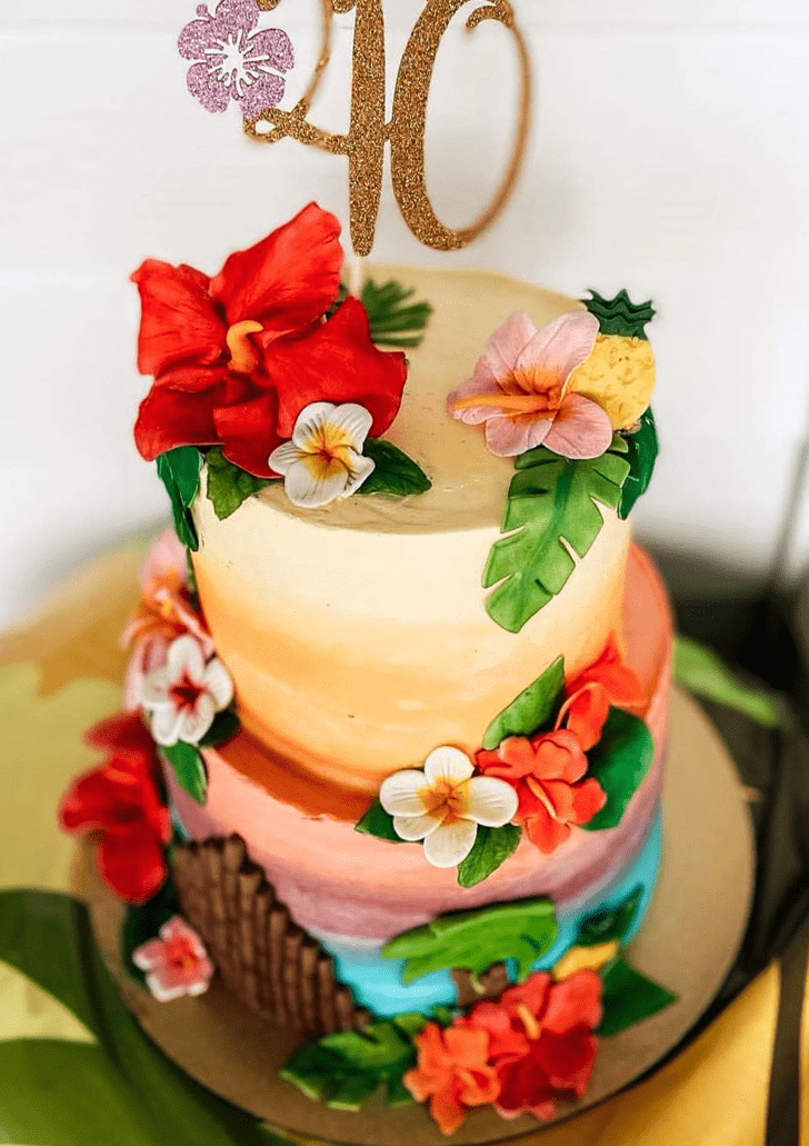 Fair Hibiscus Flower Cake