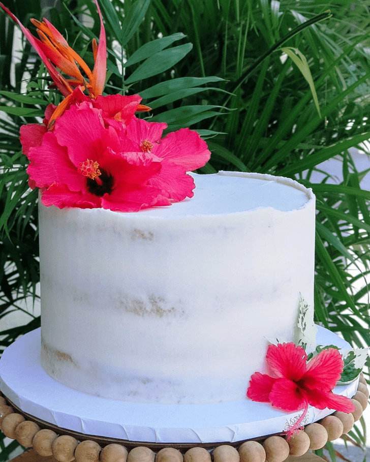 Gorgeous Hibiscus Flower Cake