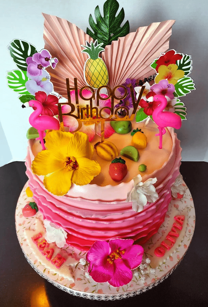 Grand Hibiscus Flower Cake