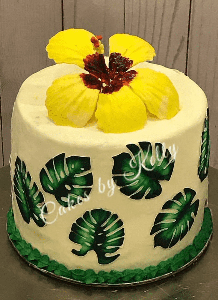 Refined Hibiscus Flower Cake
