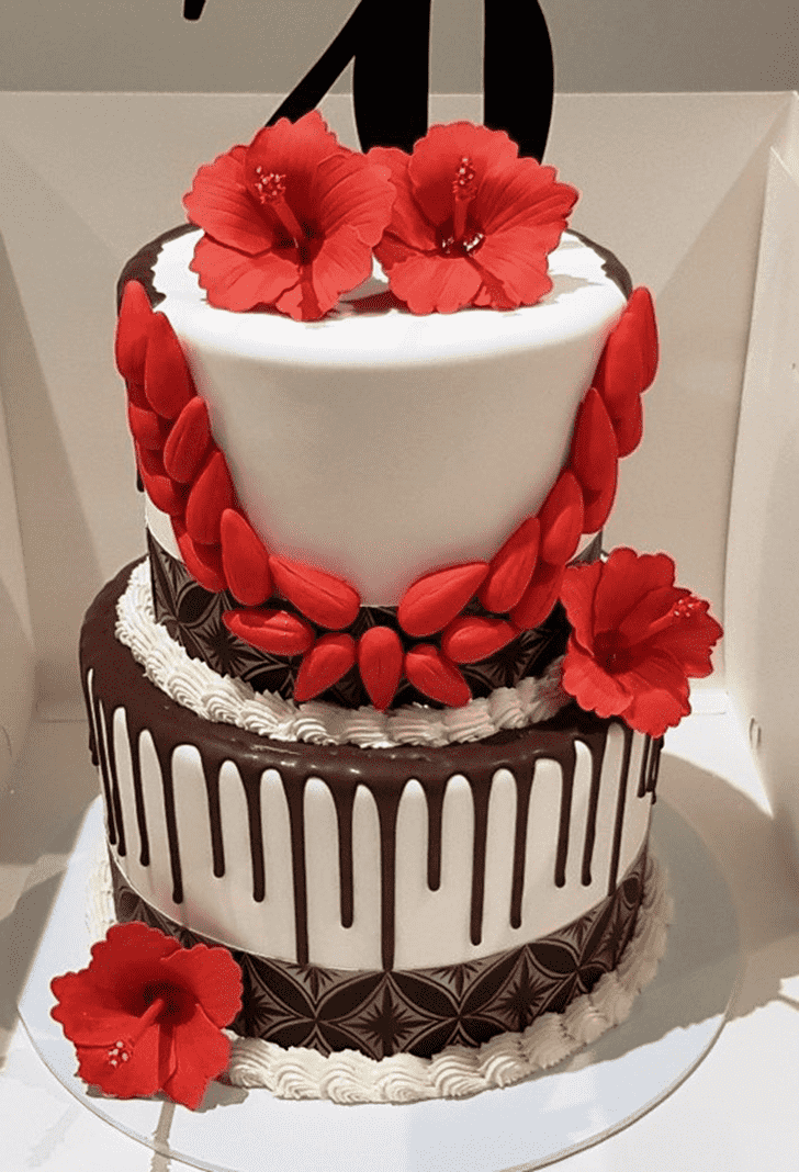 Wonderful Hibiscus Flower Cake Design