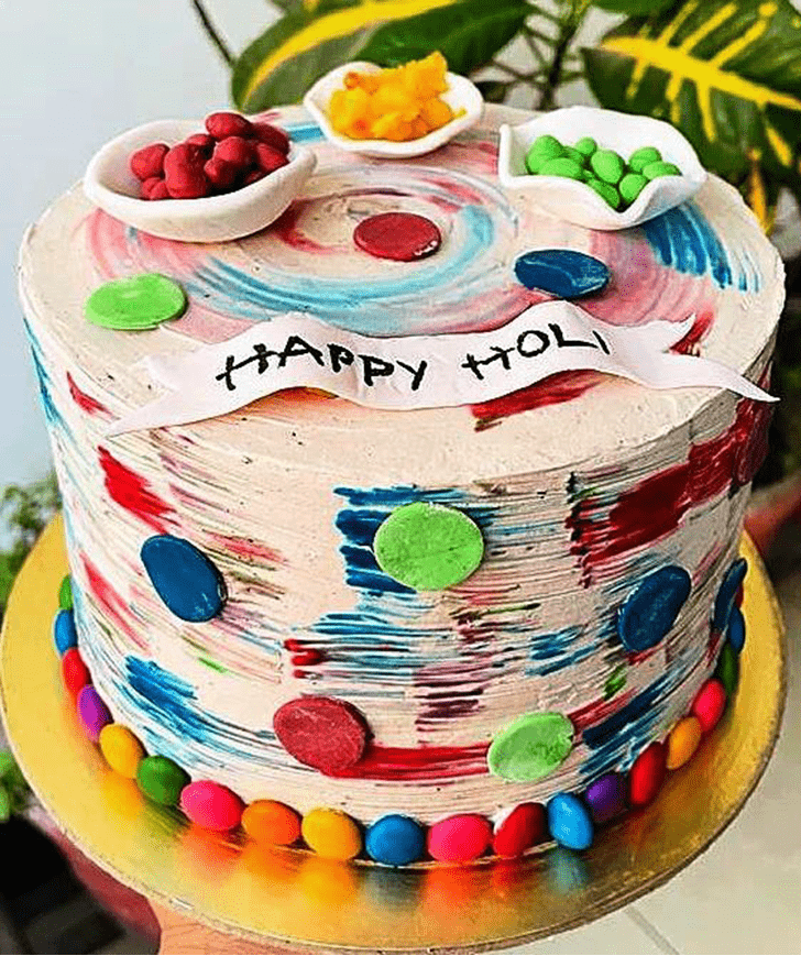 Enthralling Holi Cake