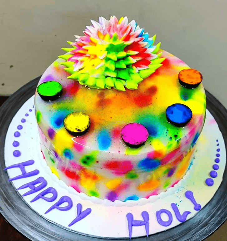 Fascinating Holi Cake