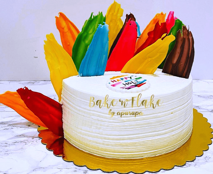 Inviting Holi Cake