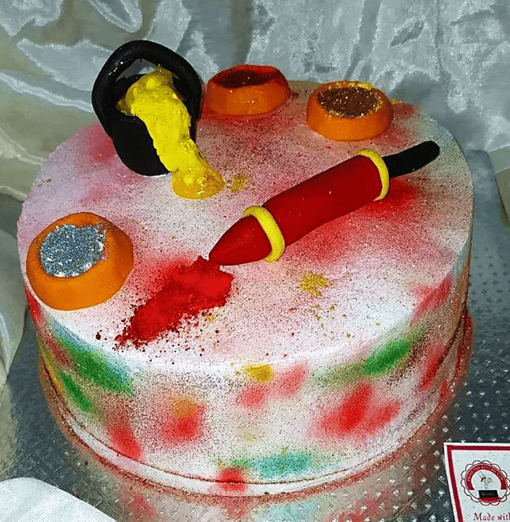 Lovely Holi Cake Design