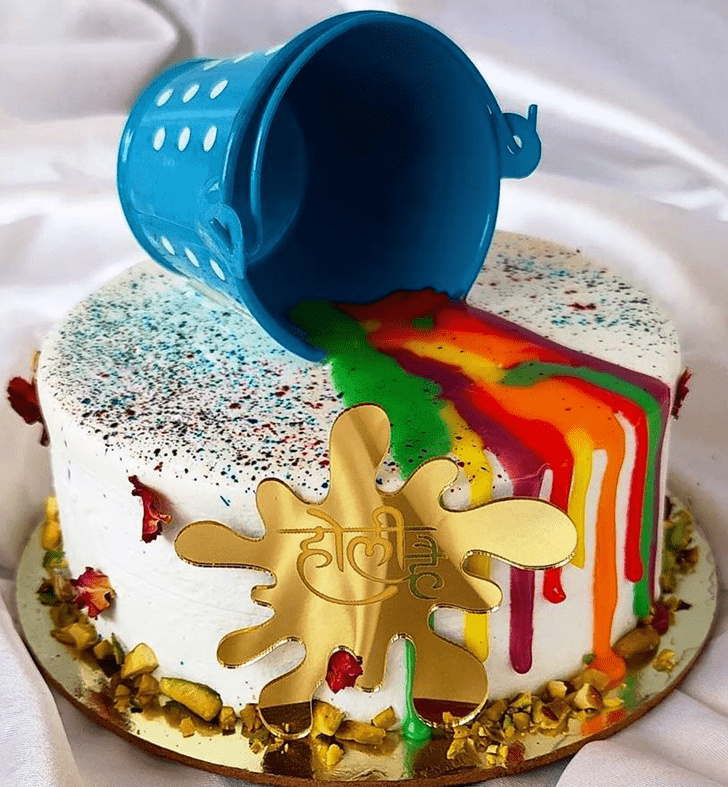 Mesmeric Holi Cake