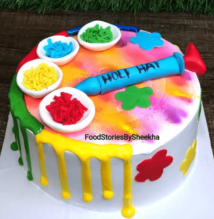 Wonderful Holi Cake Design