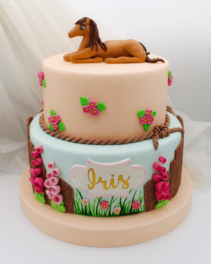 Adorable Horse Cake